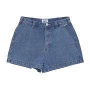 Denim Shorts med Logoed Midje Lukking