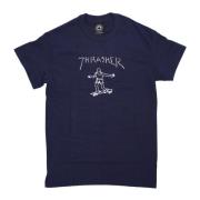 Logo Print Navy/White T-skjorte