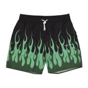 Flames Svømmeshorts Svart/Grønn