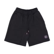 Svart Høy Midje Lang Tracksuit Shorts