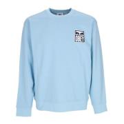 Ikonsk Crewneck Sweatshirt med Øyne Print