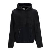 Svart Fleece Polar Hoodie Oversize