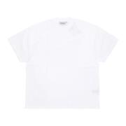 Hvit Stone Washed Oversize Tee