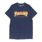 Flame Tee Navy/Gul Herre T-skjorte