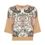 Blomster Crew-neck Sweater Korte Ermer