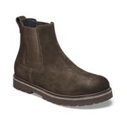 Suede Mocha Slip On Chelsea Boot