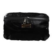 Svart Nylon Belte Fanny Pack