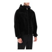 Reversibel Shearling Hettegenser