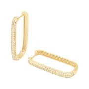 Gull Diamond Edge Hoops Øredobber