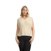 Beige Fifi.Wi24 Vest med V-Hals