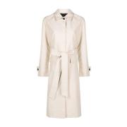 Beige Trench Coat Regnfrakk Polyester