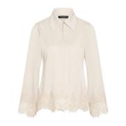 Elegant Brodert Bluse Cedarsbbelaina