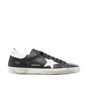 Sorte Skinn Sneakers for Fritid