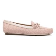 Casual Beige Loafers med tekstil overdel