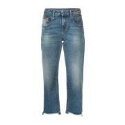 Straight Jeans med hull