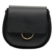 Svart skinn crossbody veske