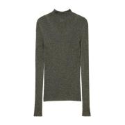 Grå Lurex-effekt Høyhalset Sweater