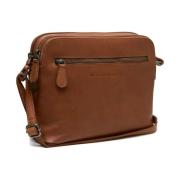 Cognac Skinn Crossbody Veske