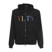 Logo Windbreaker Jakke Svart Menn