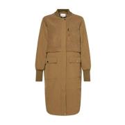 Solid Pile Coat - Light Army