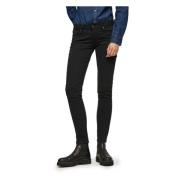 Sort Skinny Fit Jeans Kvinner