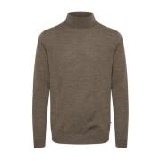 Brun Melange Turtleneck Genser