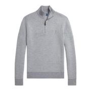 Grå Ull Quarter-Zip Sweater