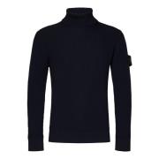 Blå Turtleneck Genser Aw24