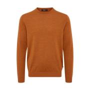 Merino Crewneck Sweater i Umber Melange