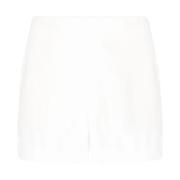 Hvit Lin Casual Shorts