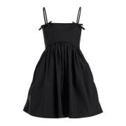 Flared Cotton Poplin Mini Dress