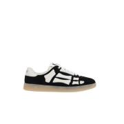 Svart Semsket Lav-Top Sneakers