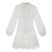 Lace Panel Shirt Dress