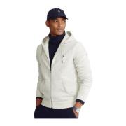 Grå Polo Ralph Lauren Double-Knit Full-Zip Hoodie Hettegenser