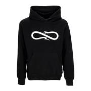 Svart Lettvekts Logo Hoodie med Hette