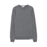 Grå Ull Kashmir Pullover Sweatshirt