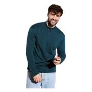 Grønn Panos Emporio Wool Bamboo Half Zip Sweater Overdeler