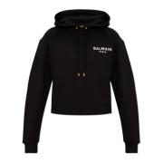 Kort sweatshirt med logo