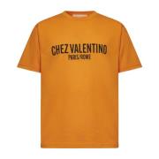 Oransje T-skjorter og Polos med Chez Valentino Print