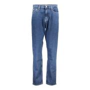 Autentisk Slim Straight Denim Jeans Blå