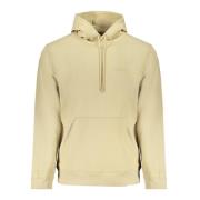 Beige hettegenser med logoprint