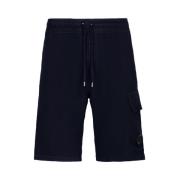 Grønn Fleece Shorts med Cargo Lomme