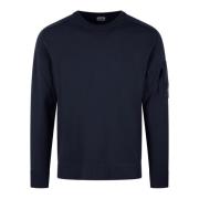 Ull Crewneck Sweater med glidelåslomme