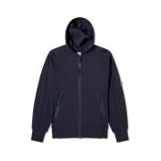 Diagonal Raised Fleece Hettegenser Sweatshirt