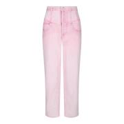 Lys Rosa Bomull Tapered Jeans