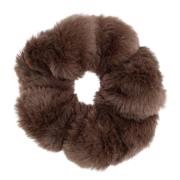 Faux Fur Scrunchie Myk Brun