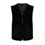 Svart Hi-Pile Fleece Vest Jakke