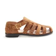 Flettet Børstet Semsket Sandal