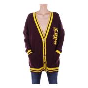 Bordeaux Sweater Cardigan Front Logo