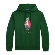 Vintage Pine Holiday Bear Fleece Hoodie